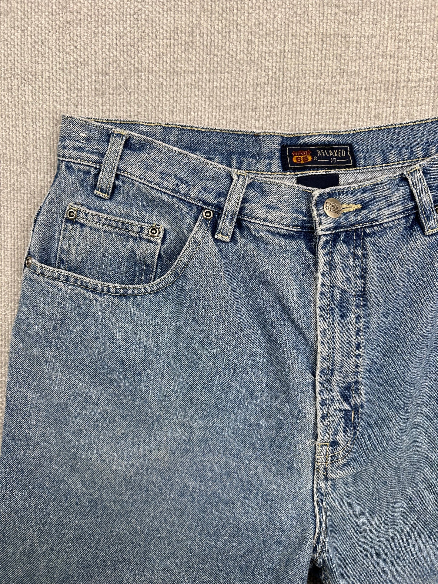 Y2K Relaxed Denim Shorts 33"