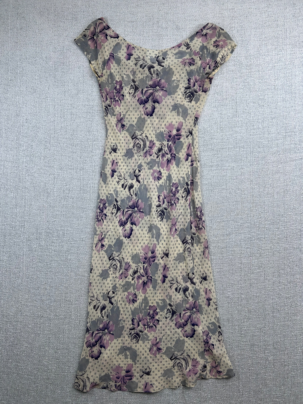 90's Silk Floral Maxi Dress