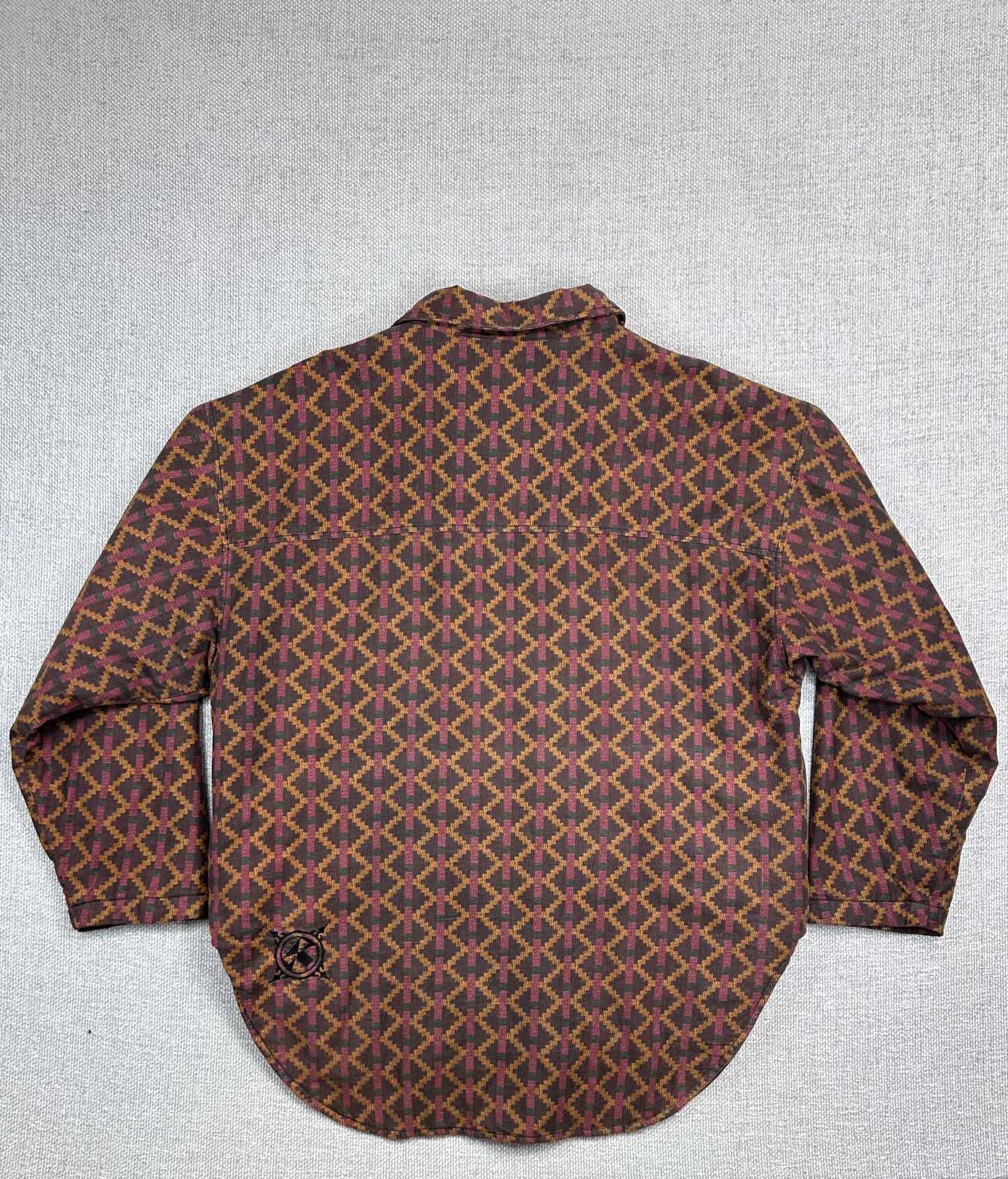 90's Patterned Tech Zip Up