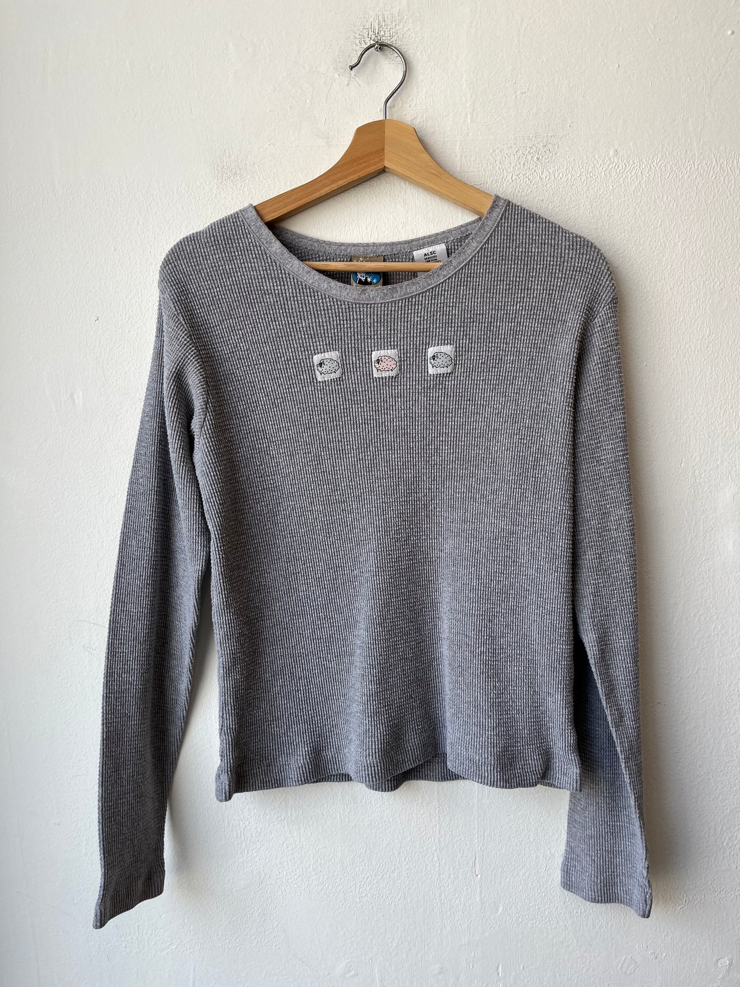 90's Thermal Lamb Long Sleeve Top