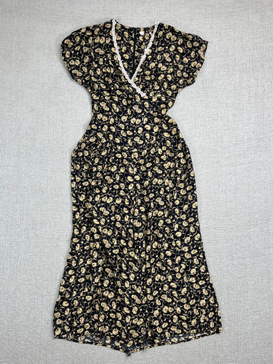 80's Floral Maxi Dress