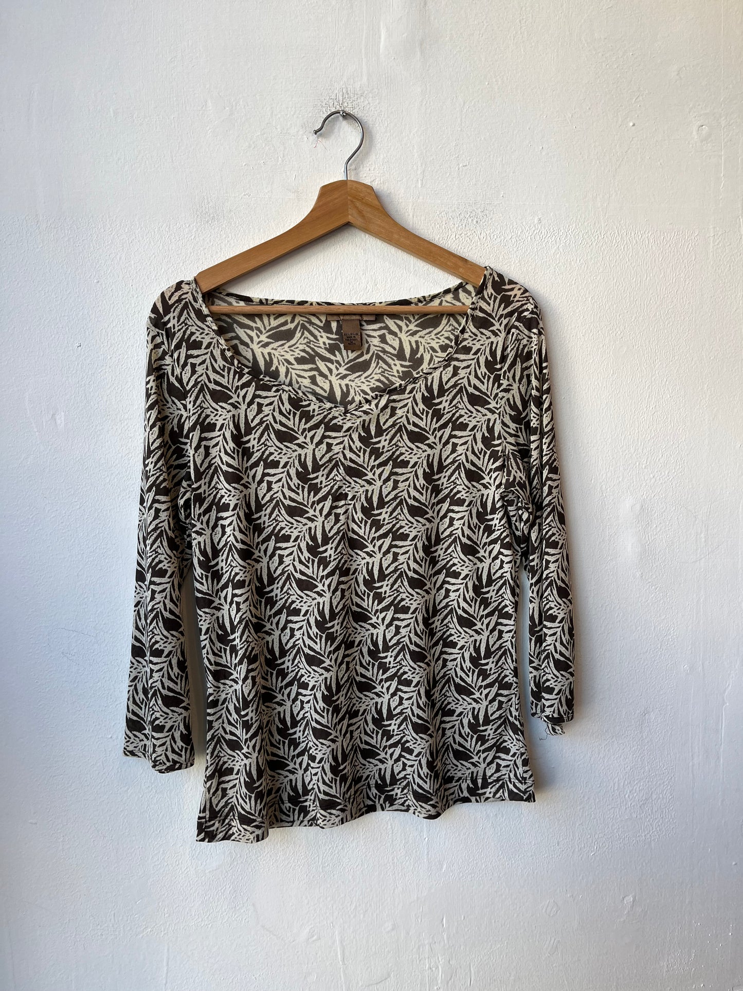 Y2K Pattern Mesh Long Sleeve Shirt