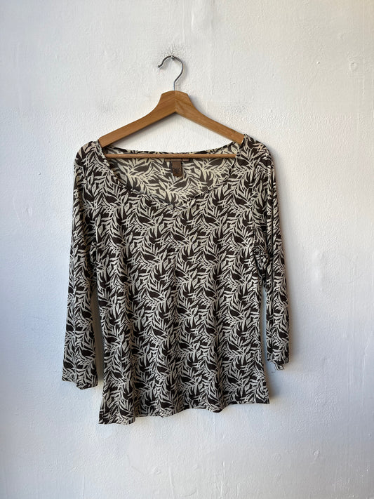 Y2K Pattern Mesh Long Sleeve Shirt