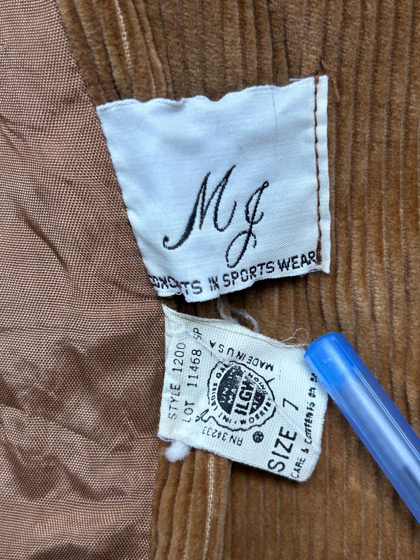 70's Corduroy Fitted Blazer