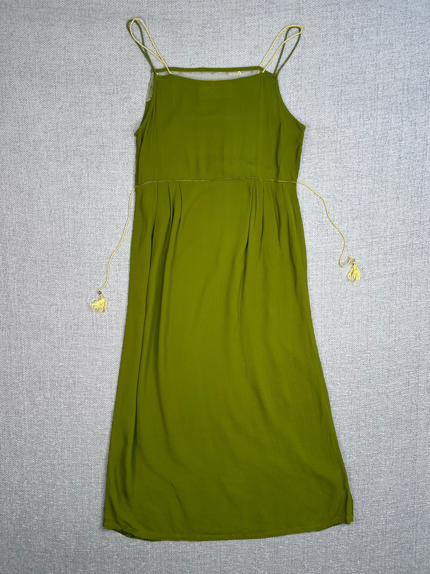 Y2K Green Rayon Dress