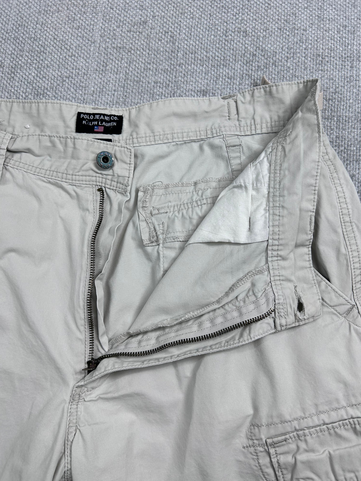 Y2K Polo Jeans Cargo Shorts 34-36"