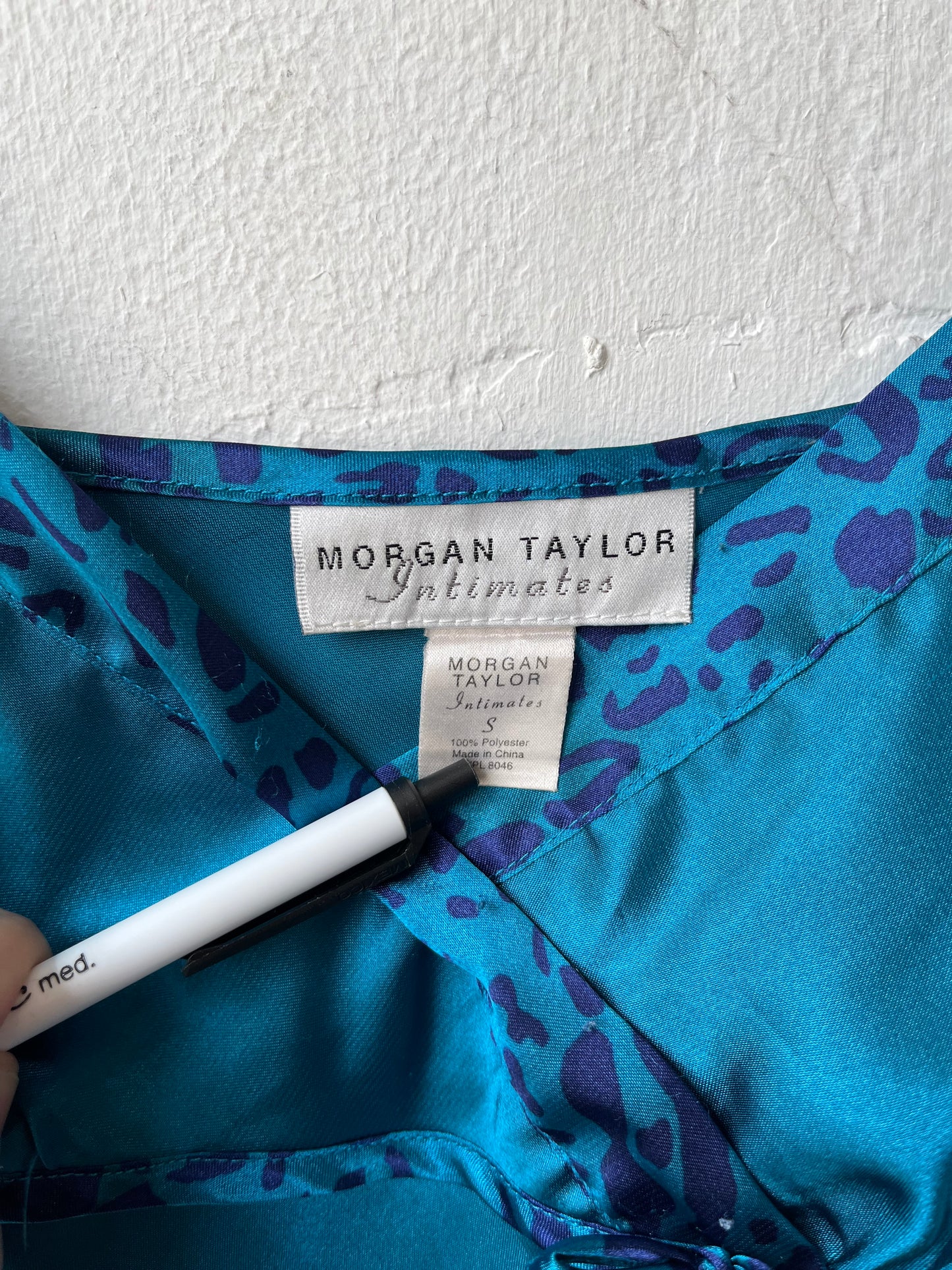 Y2K Blue Cheetah Trim Dress
