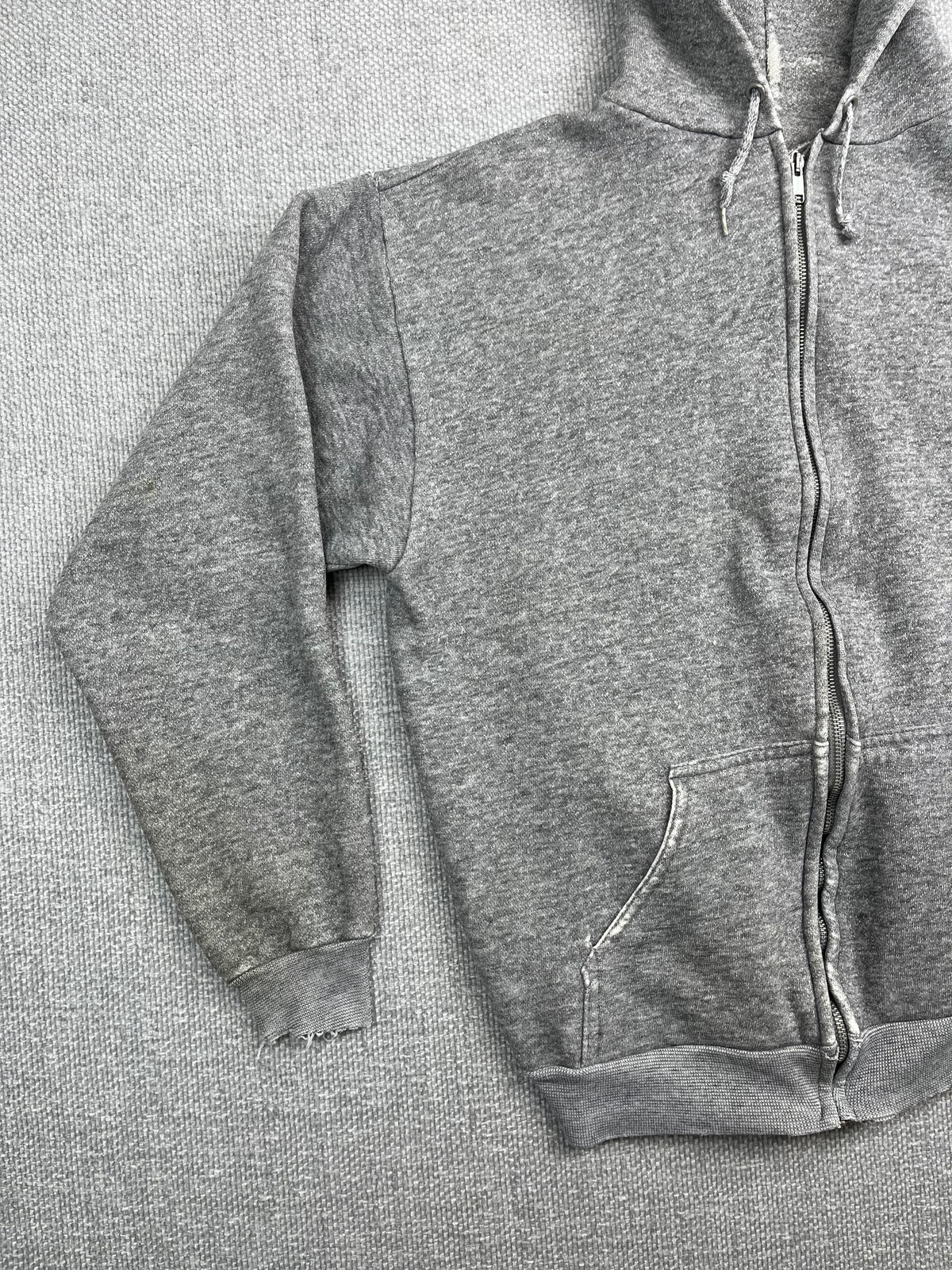 80's Gray Zip Up Hoodie