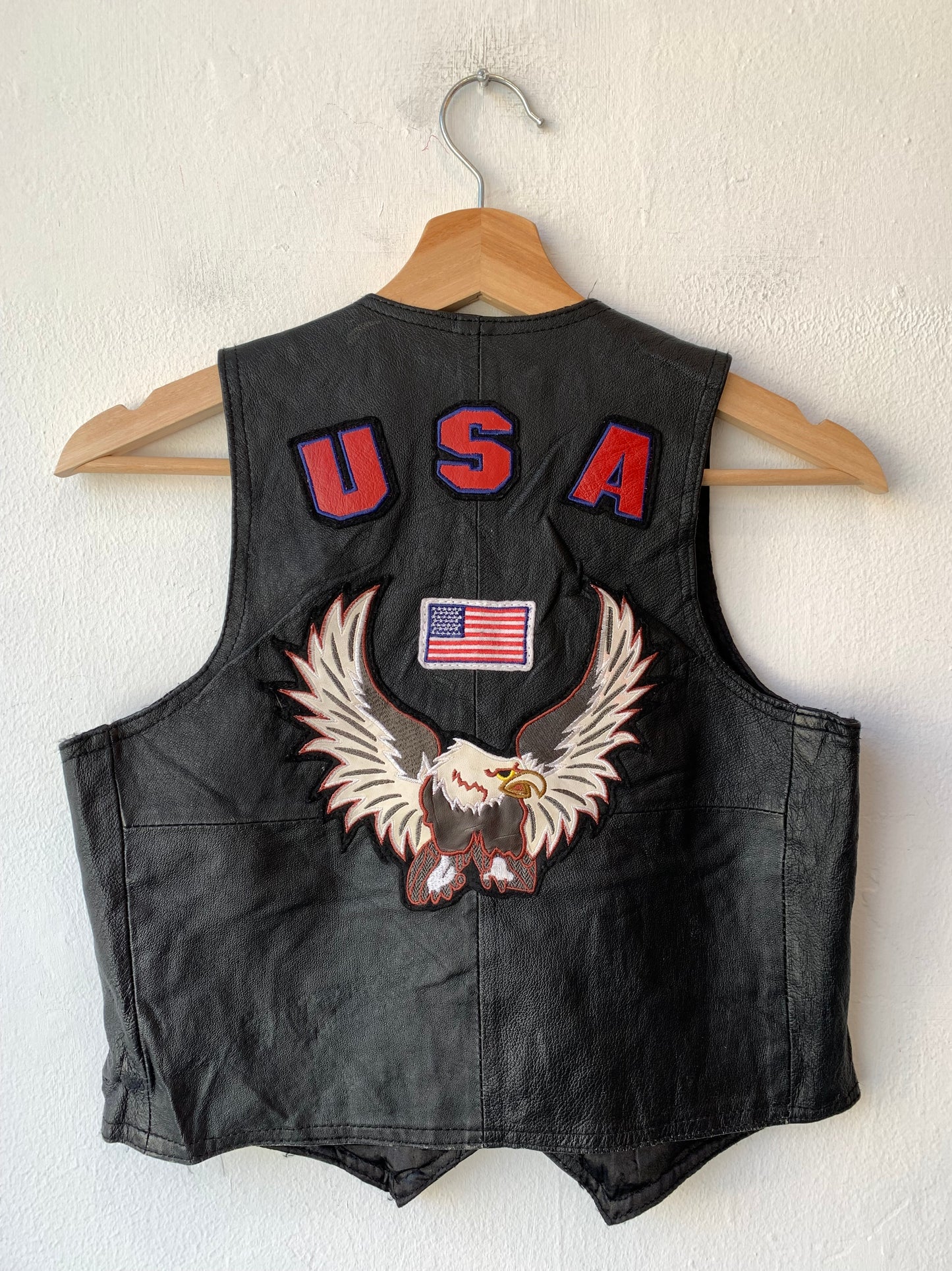 90's Leather USA Vest