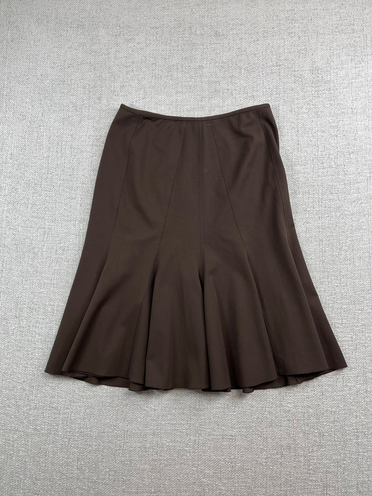 Y2K Brown Midi Skirt 27"
