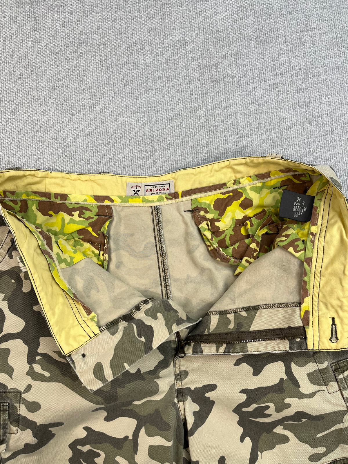 Y2K Camo Cargo Shorts 34"