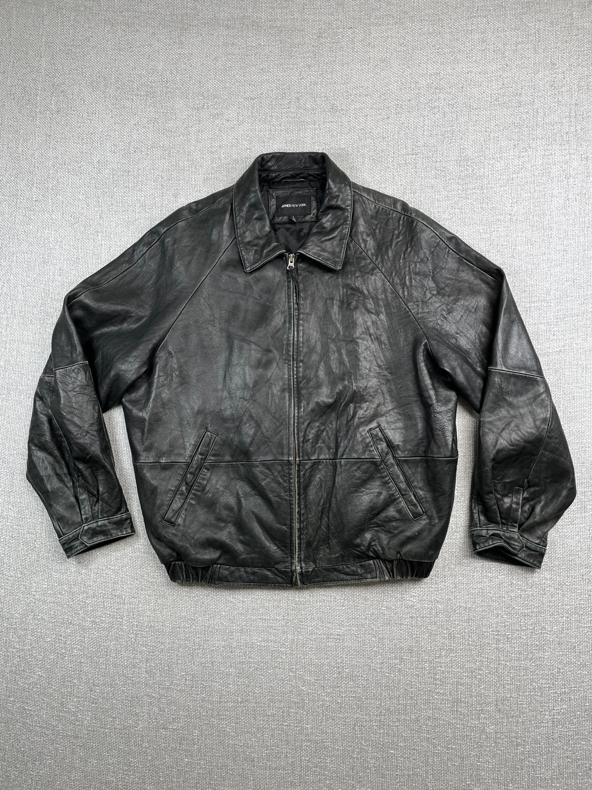 Y2K Leather Bomber Jacket