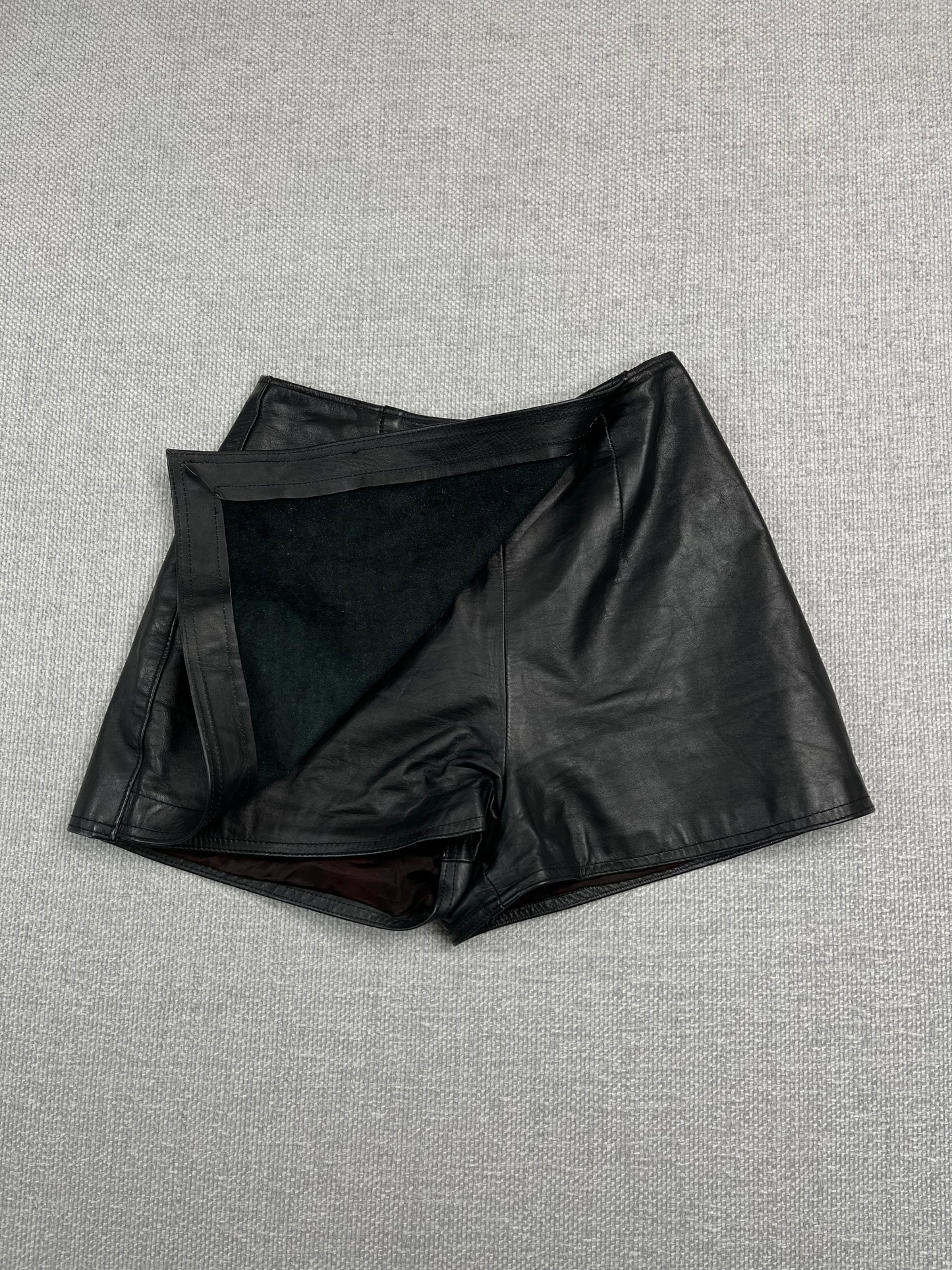 80's Leather Mini Skirt 26"