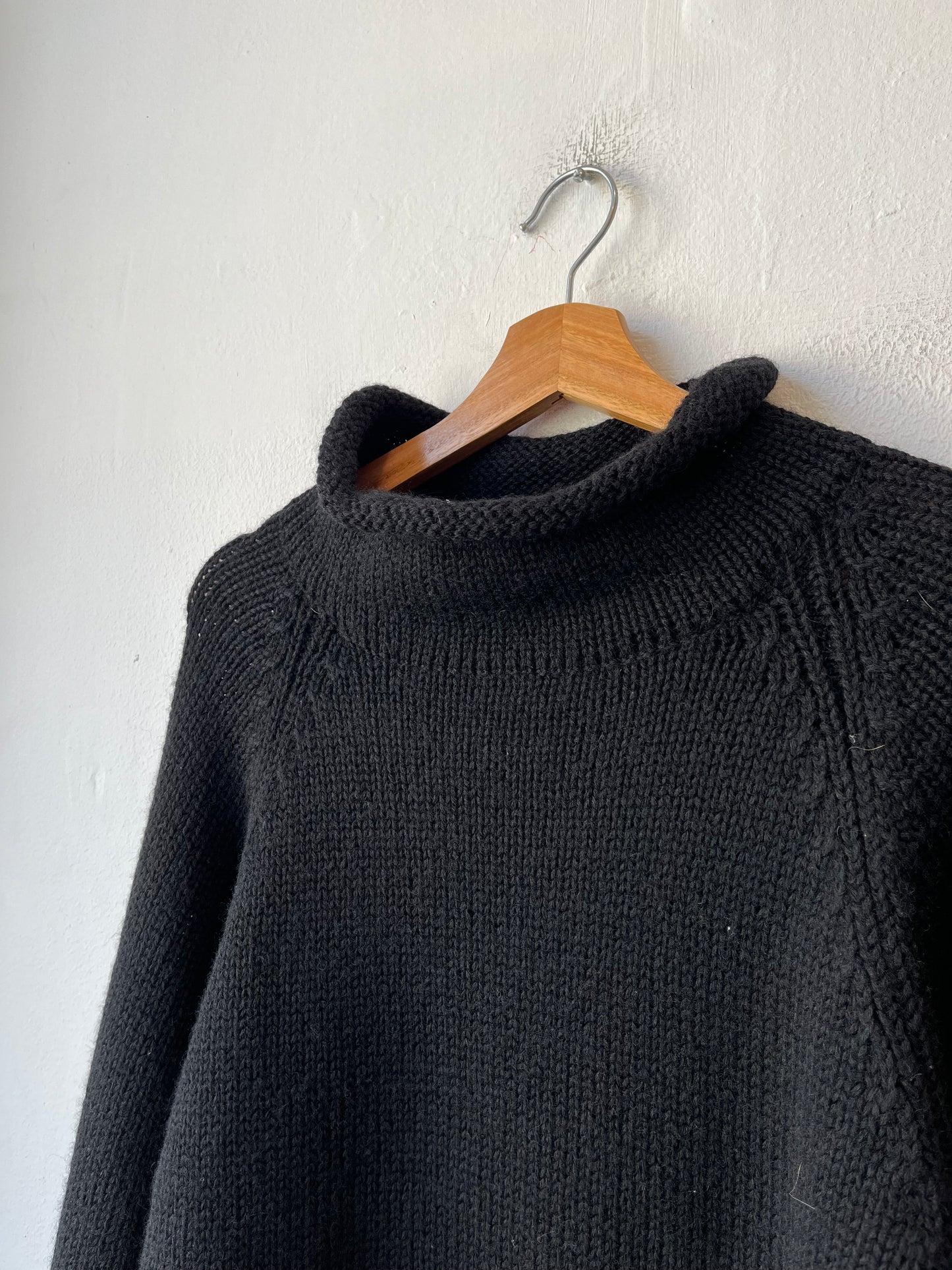 90's J. Crew Black Roll Neck Sweater