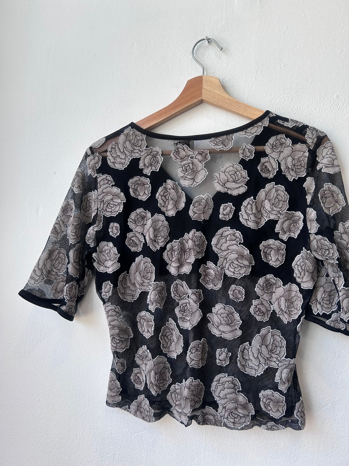 Y2K Sheer Floral Top