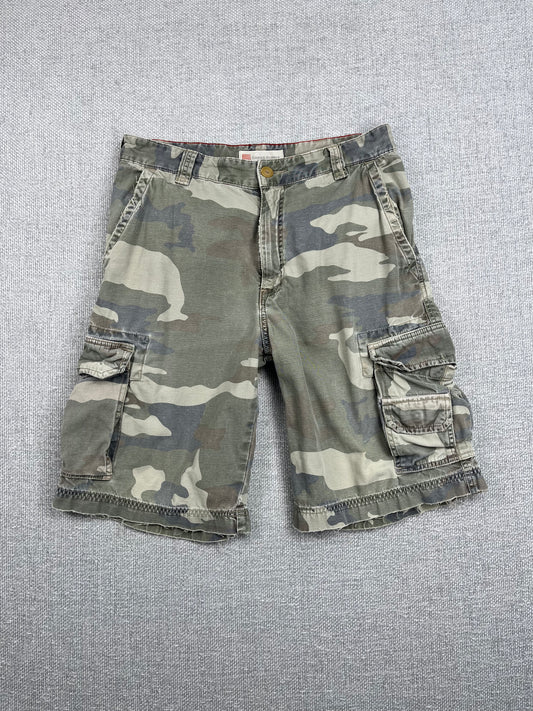 Y2K Camo Cargo Shorts 31"