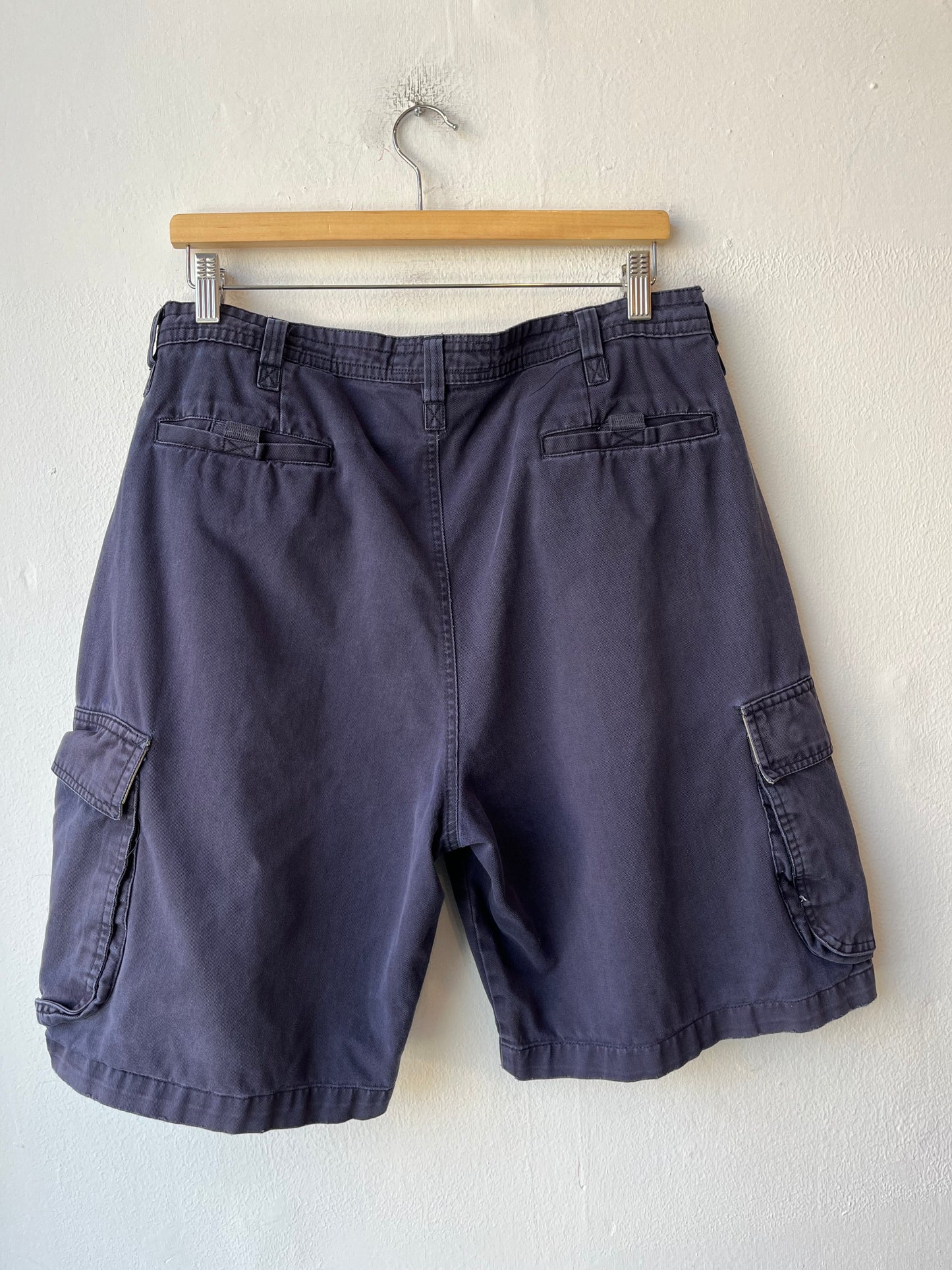 Y2K Navy Cargo Shorts 34"
