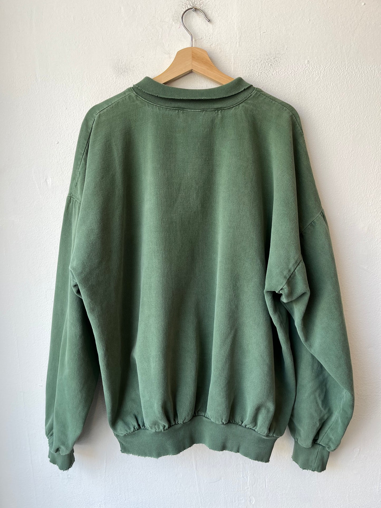 90's Green Henley Sweatshirt