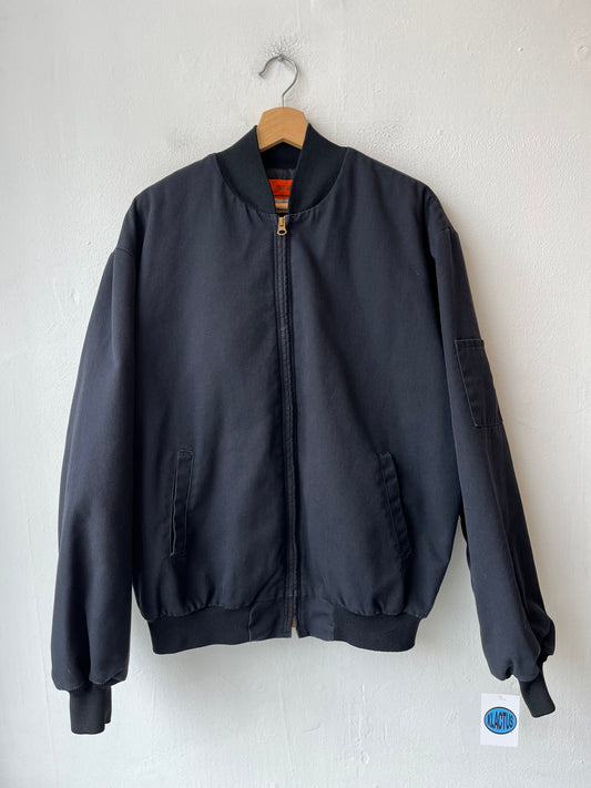 Y2K Black Bomber Work Jacket