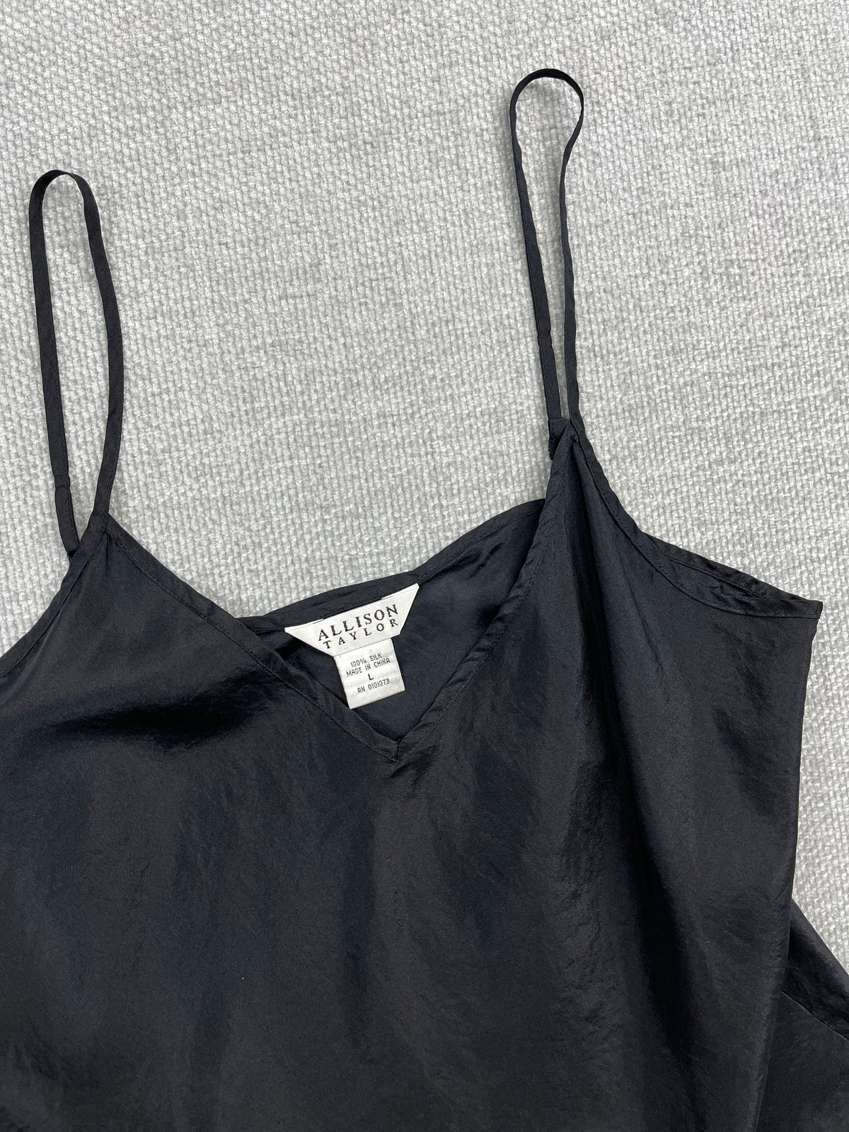 Y2K Black Silk Camisole