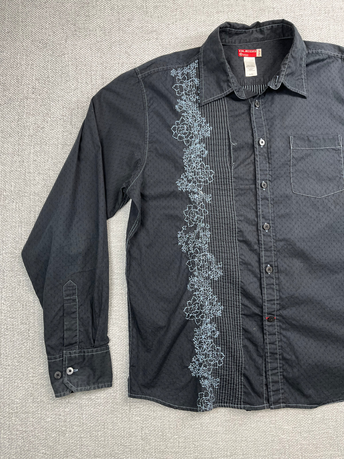 Y2K Guess Embroidered Button Up Shirt