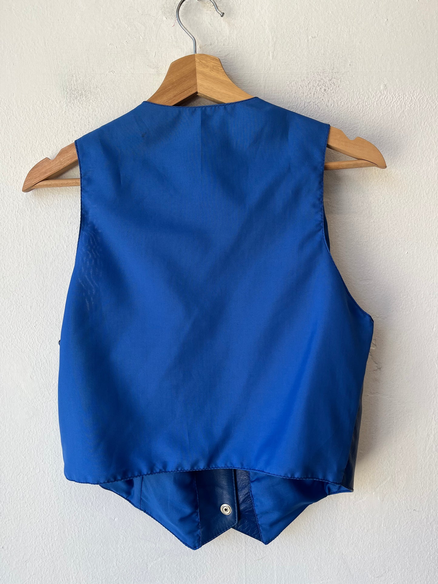 90's Wilson's Blue Leather Vest