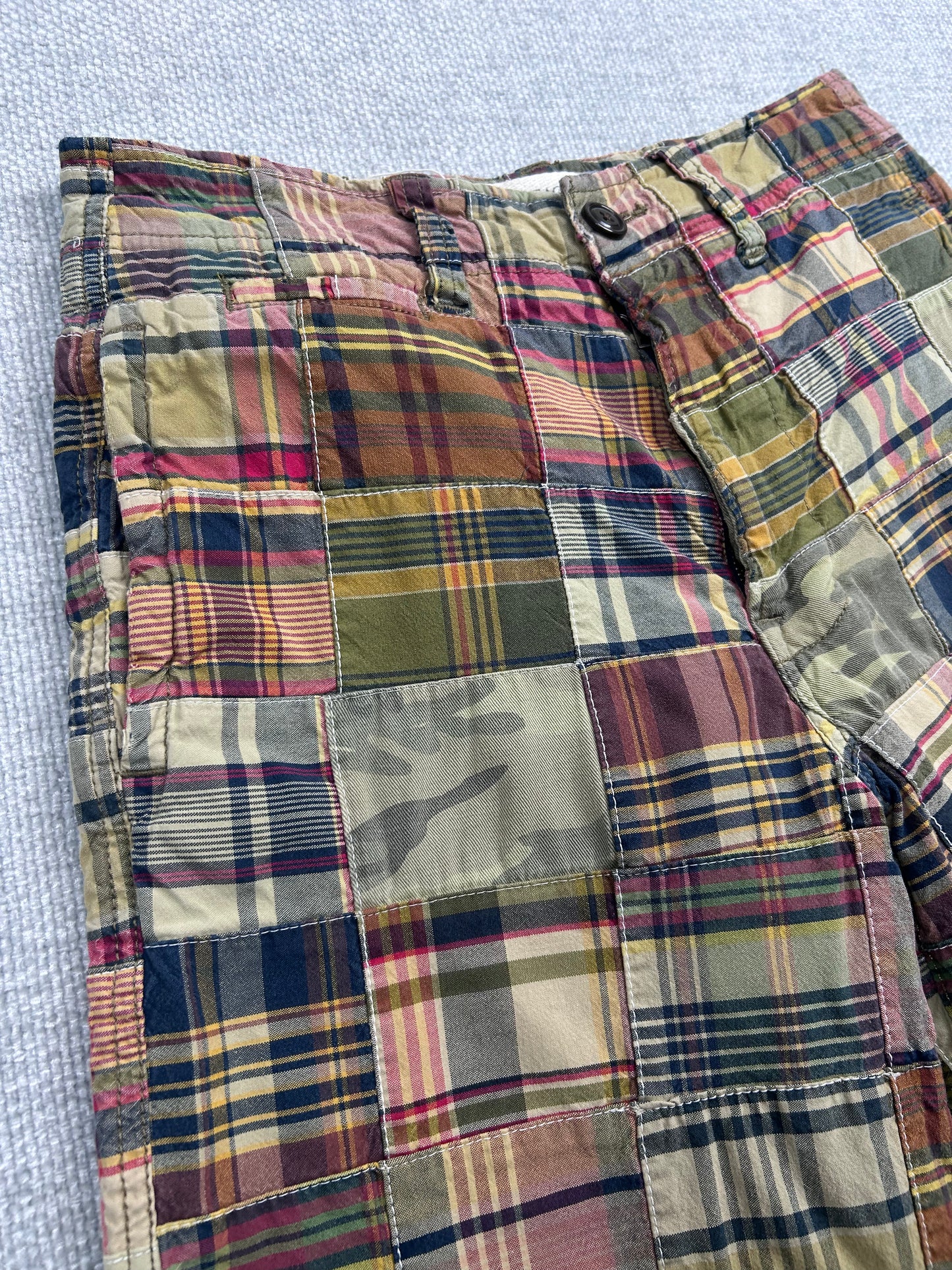 Y2K Patchwork Shorts 28"
