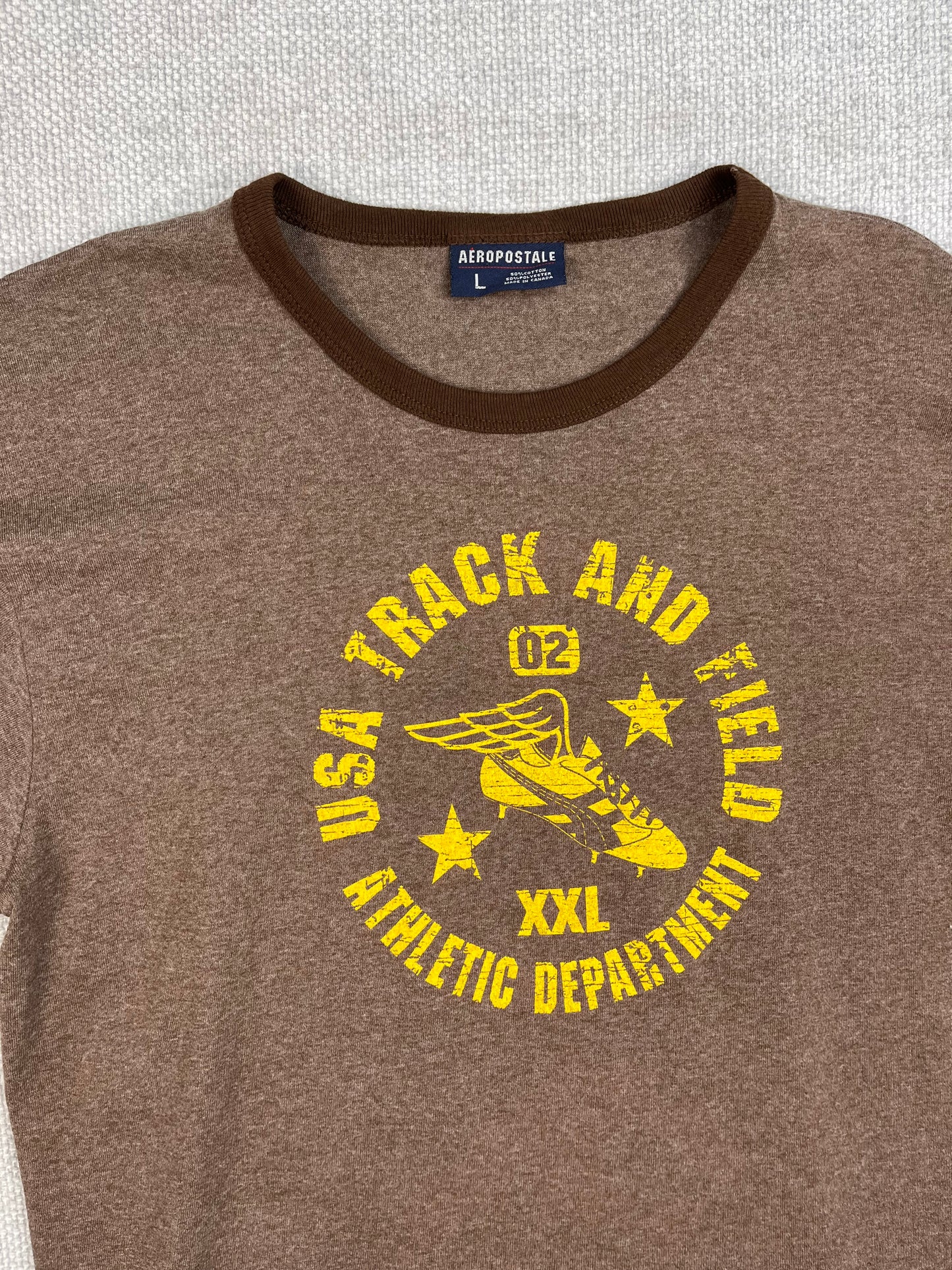 Y2K Aeropostale Track and Field Ringer