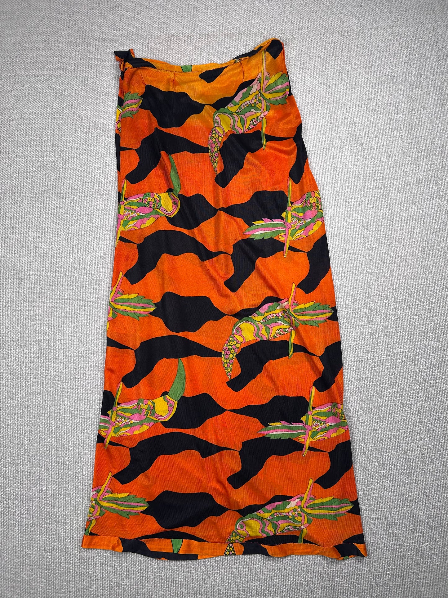 70's Parrot Wrap Skirt 25"