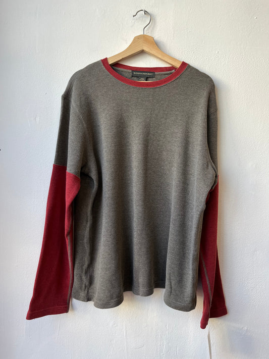 Y2K Red/Gray Sweater