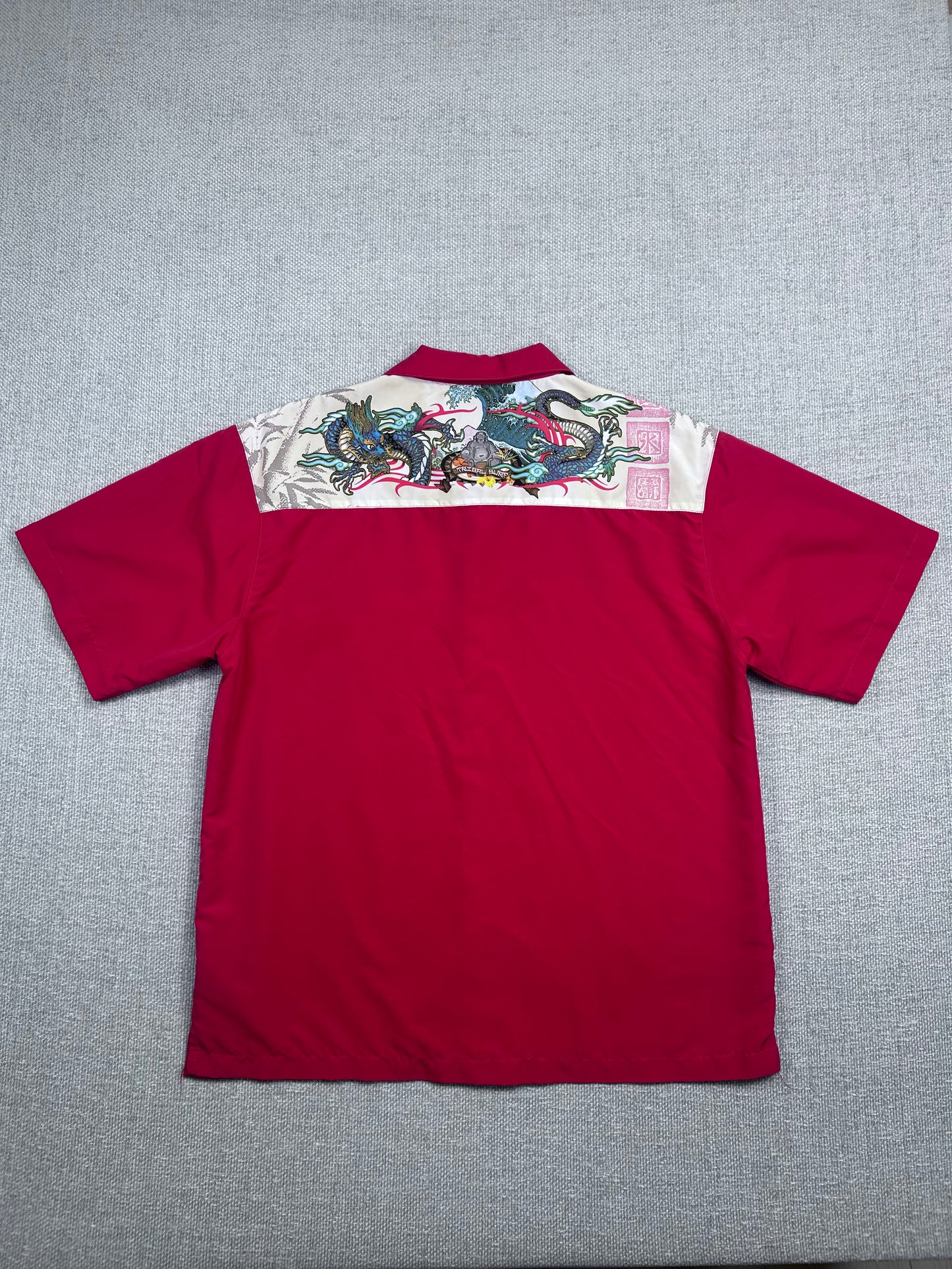 Y2K Tribal Surf Button Down Shirt