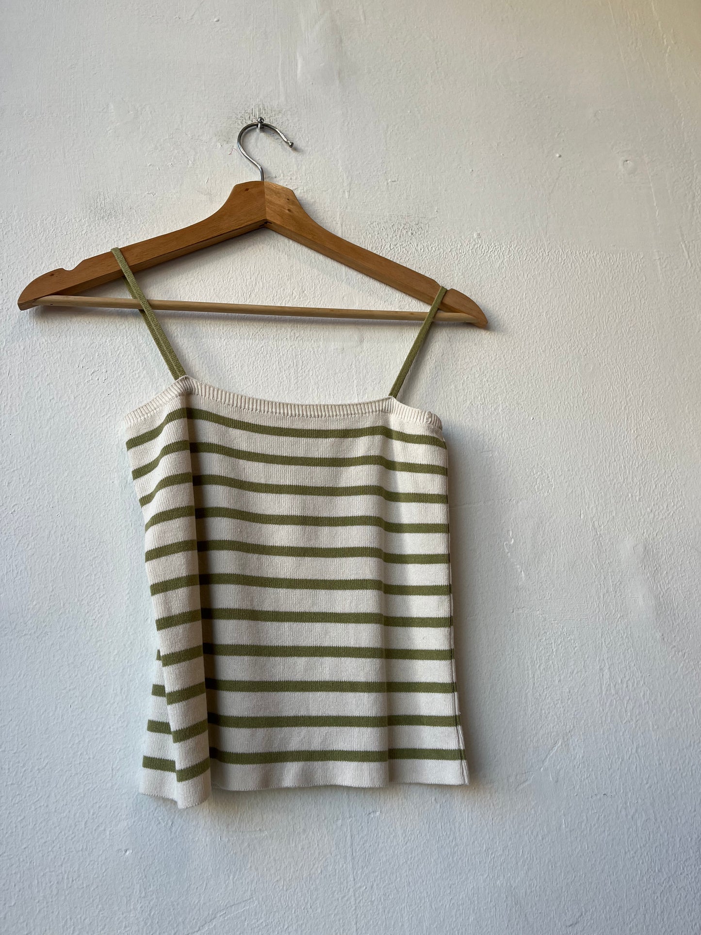 Y2K Green Striped Tank Top