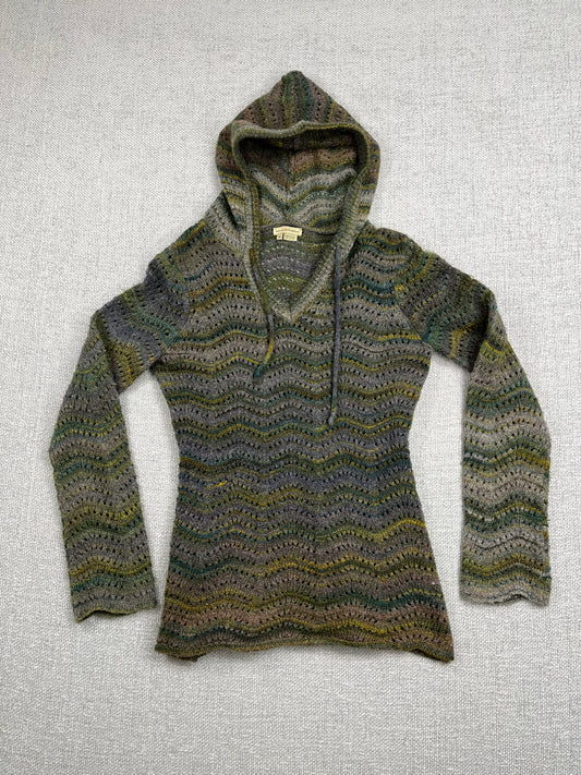 Y2K Hooded Knit Sweater