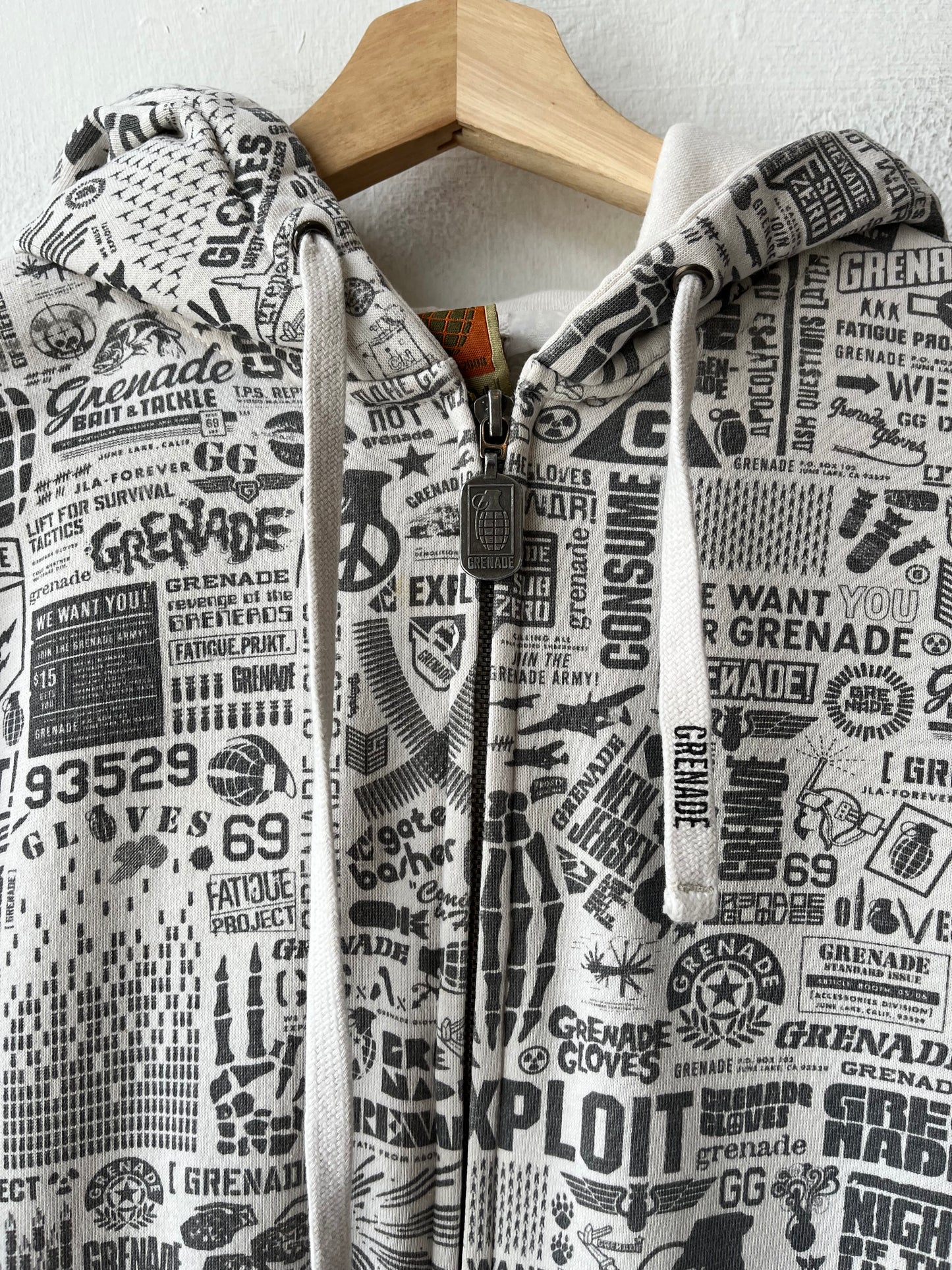 Y2K Grenade Zip Up Hoodie