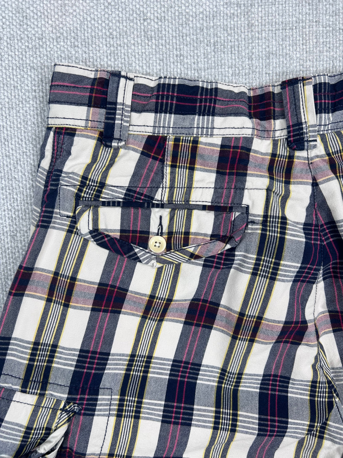 Y2K Polo Baggy Plaid Cargo Shorts 30-33"