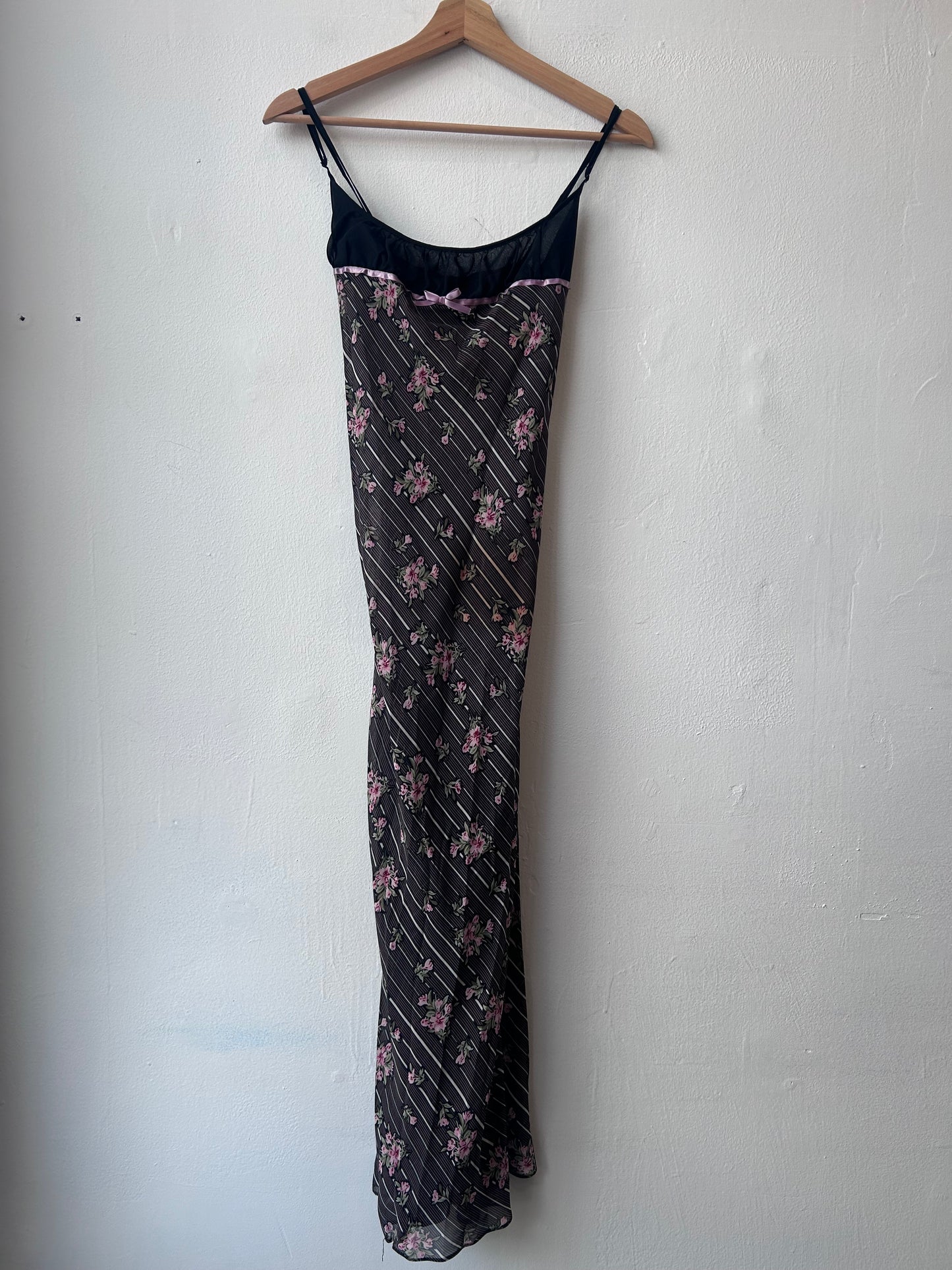 90's Sheer Floral Maxi Dress