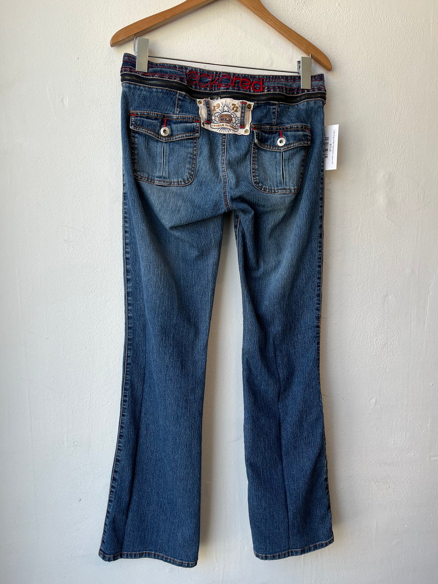 Y2K Ecko Red Patchwork Jeans 30"