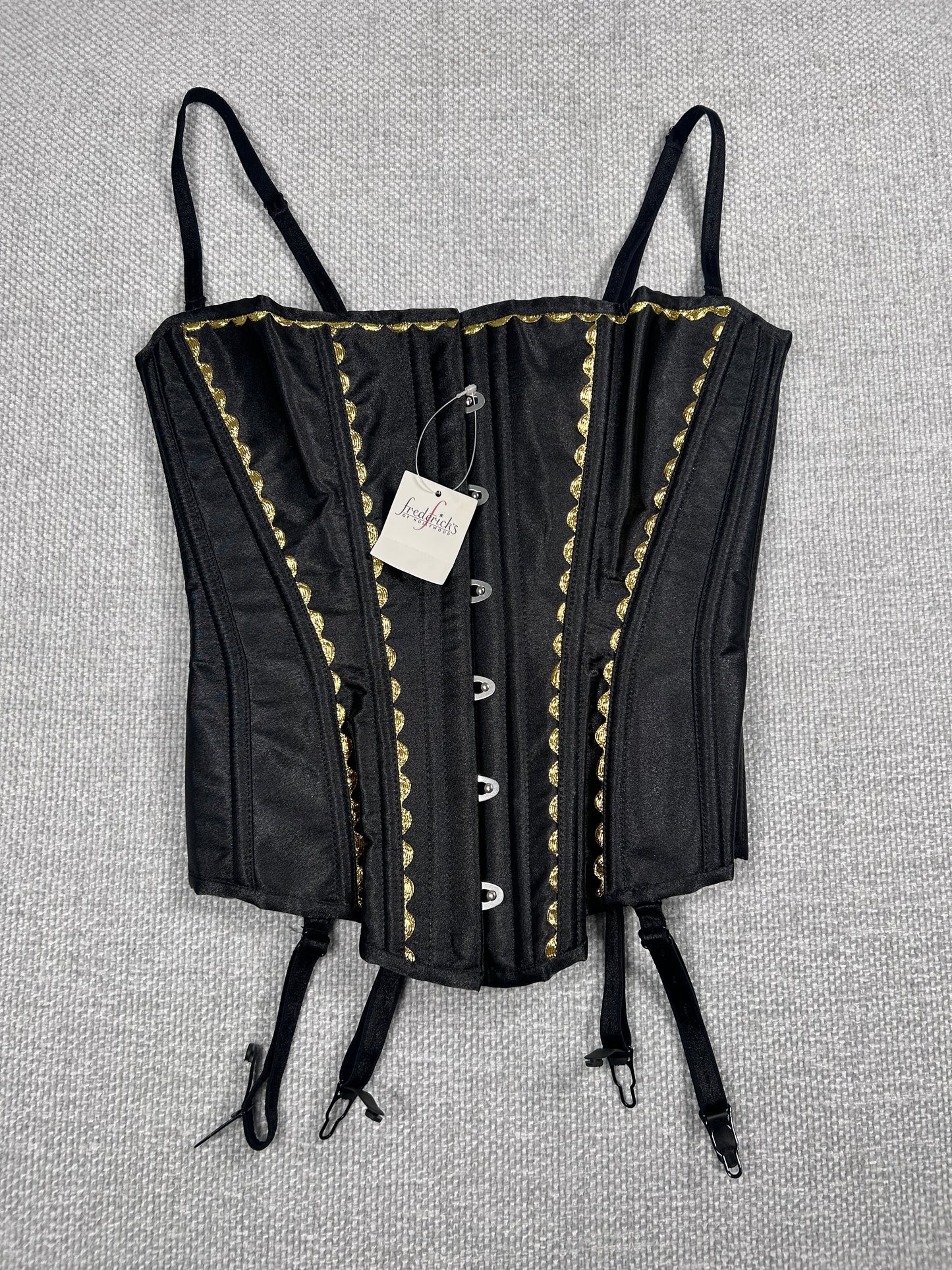 Y2K Frederick's Gold Trim Corset