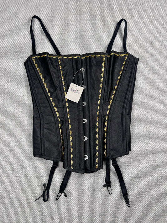 Y2K Frederick's Gold Trim Corset