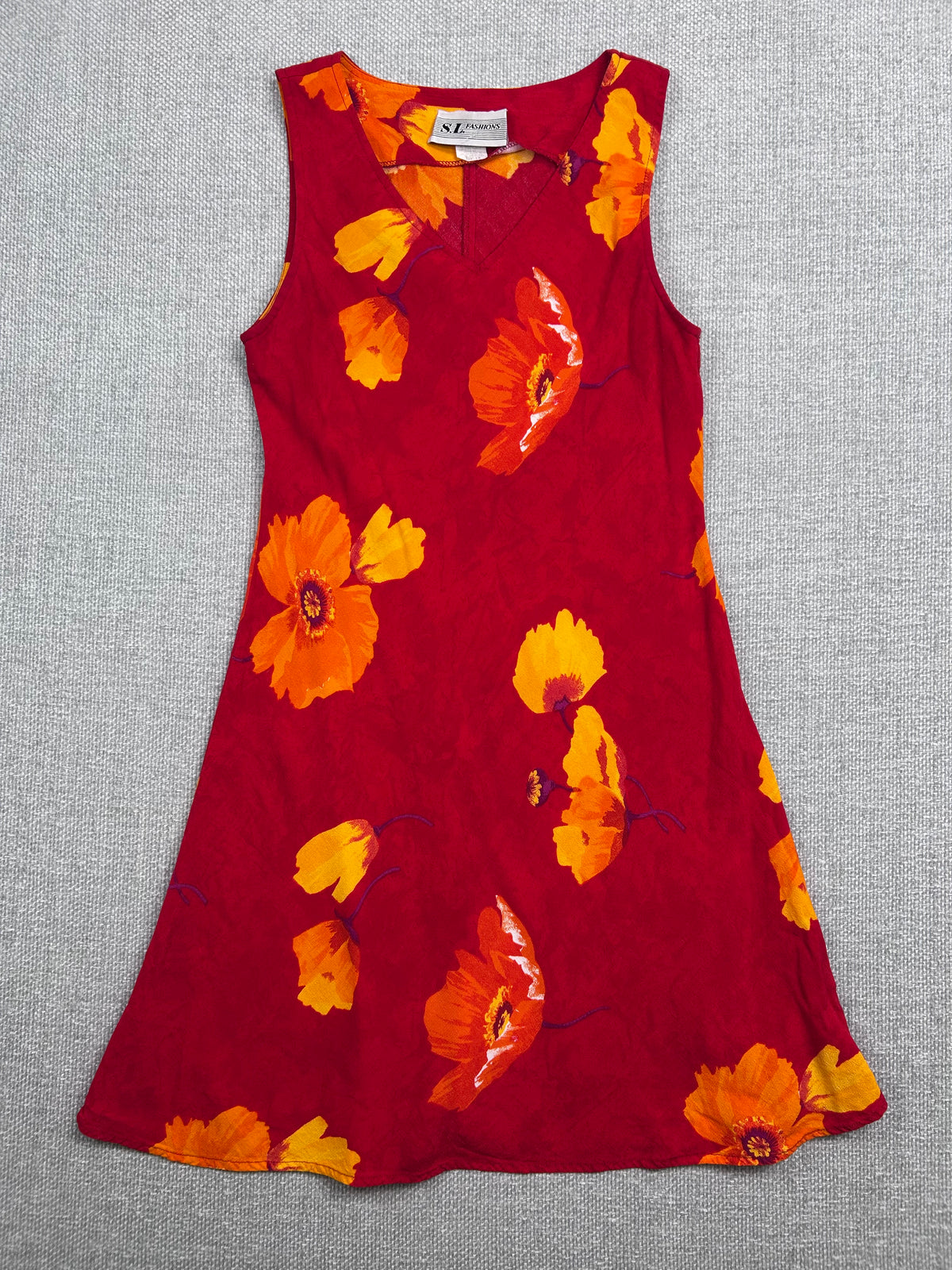 90's Rayon Floral Dress