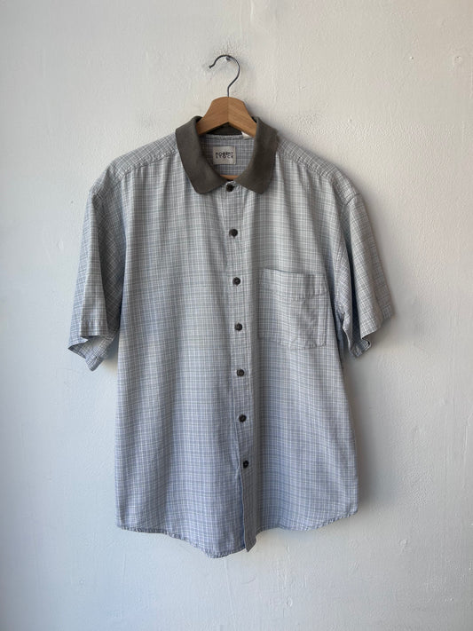 90's Plaid Cotton Button Up Shirt