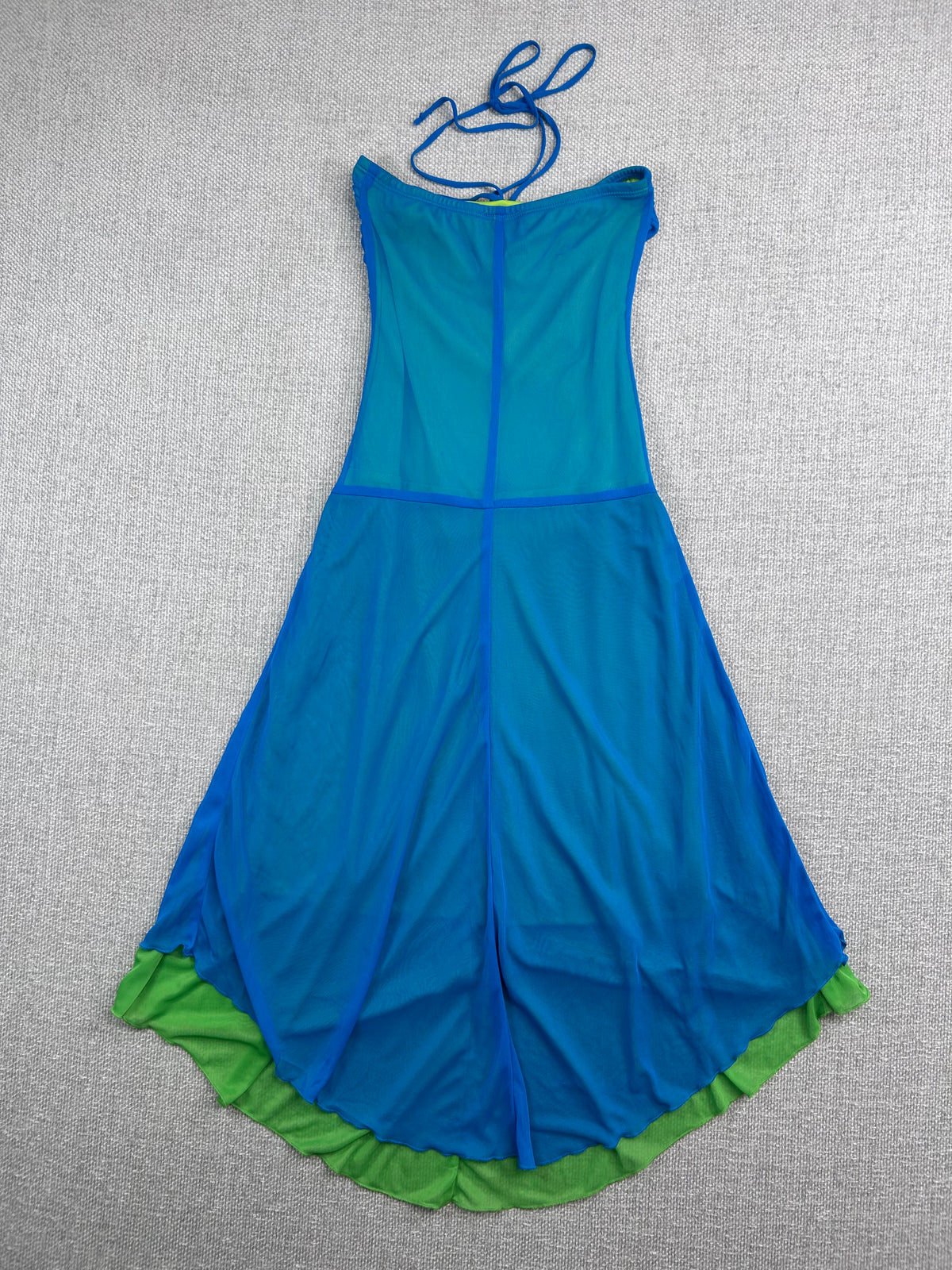 Y2K Layered Halter Dress