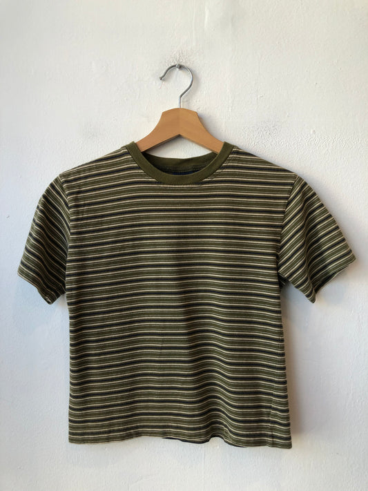 Y2K Striped Baby Tee