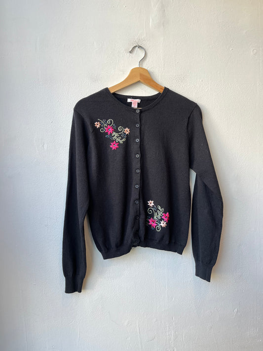 Y2K Embroidered Cardigan