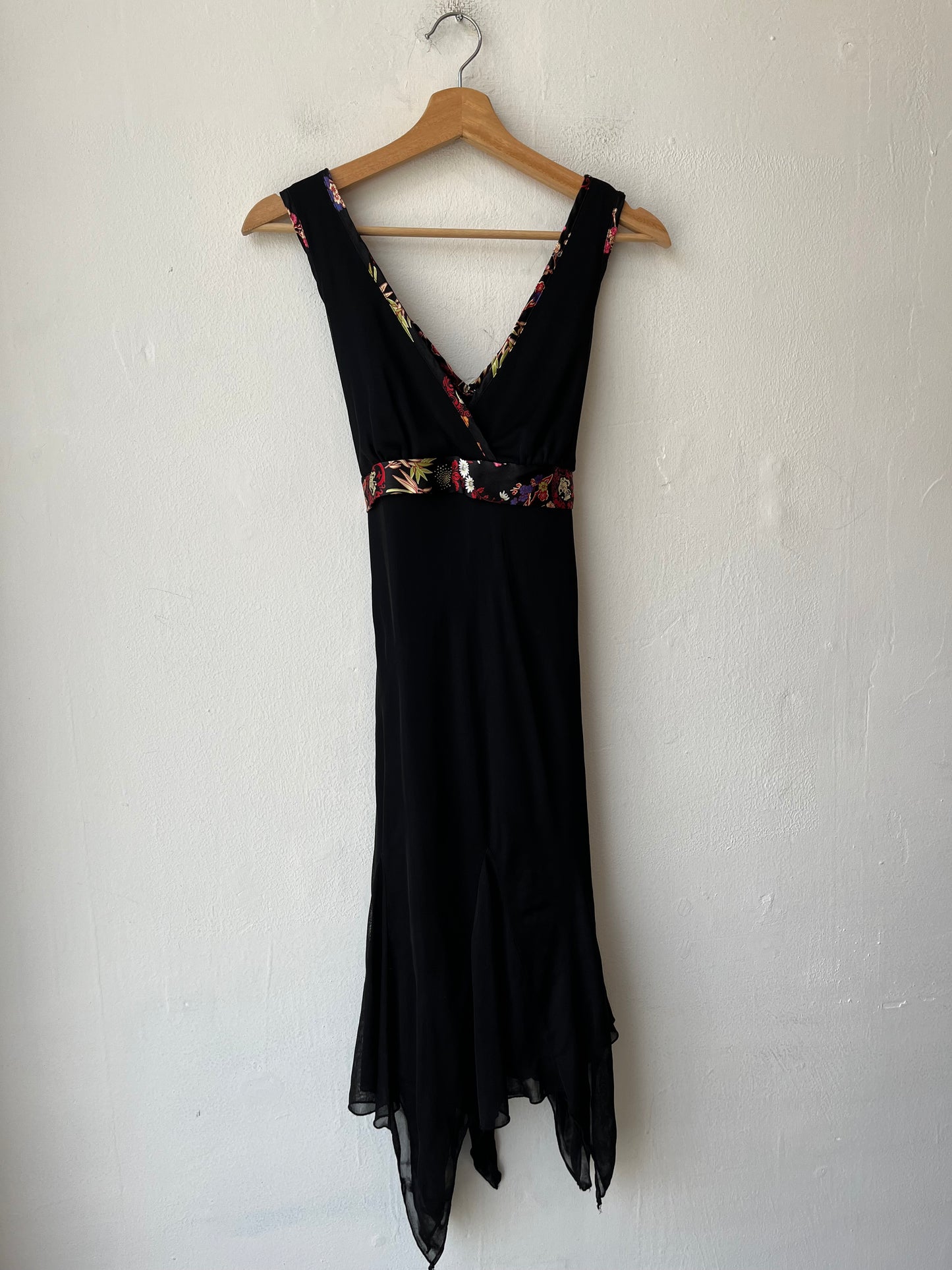Y2K Asymmetrical Black Dress