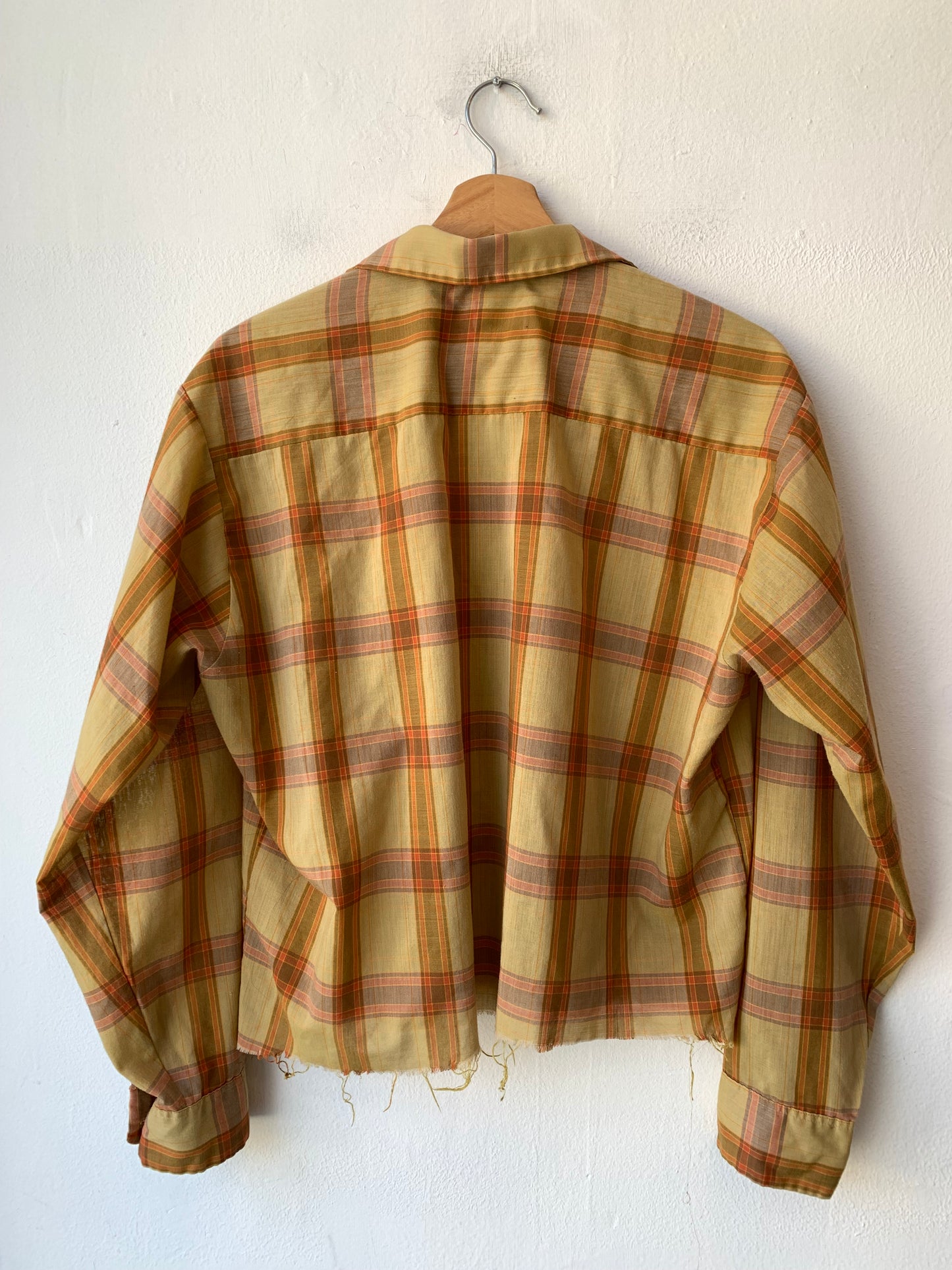 80's Penneys Crop Plaid Button Down