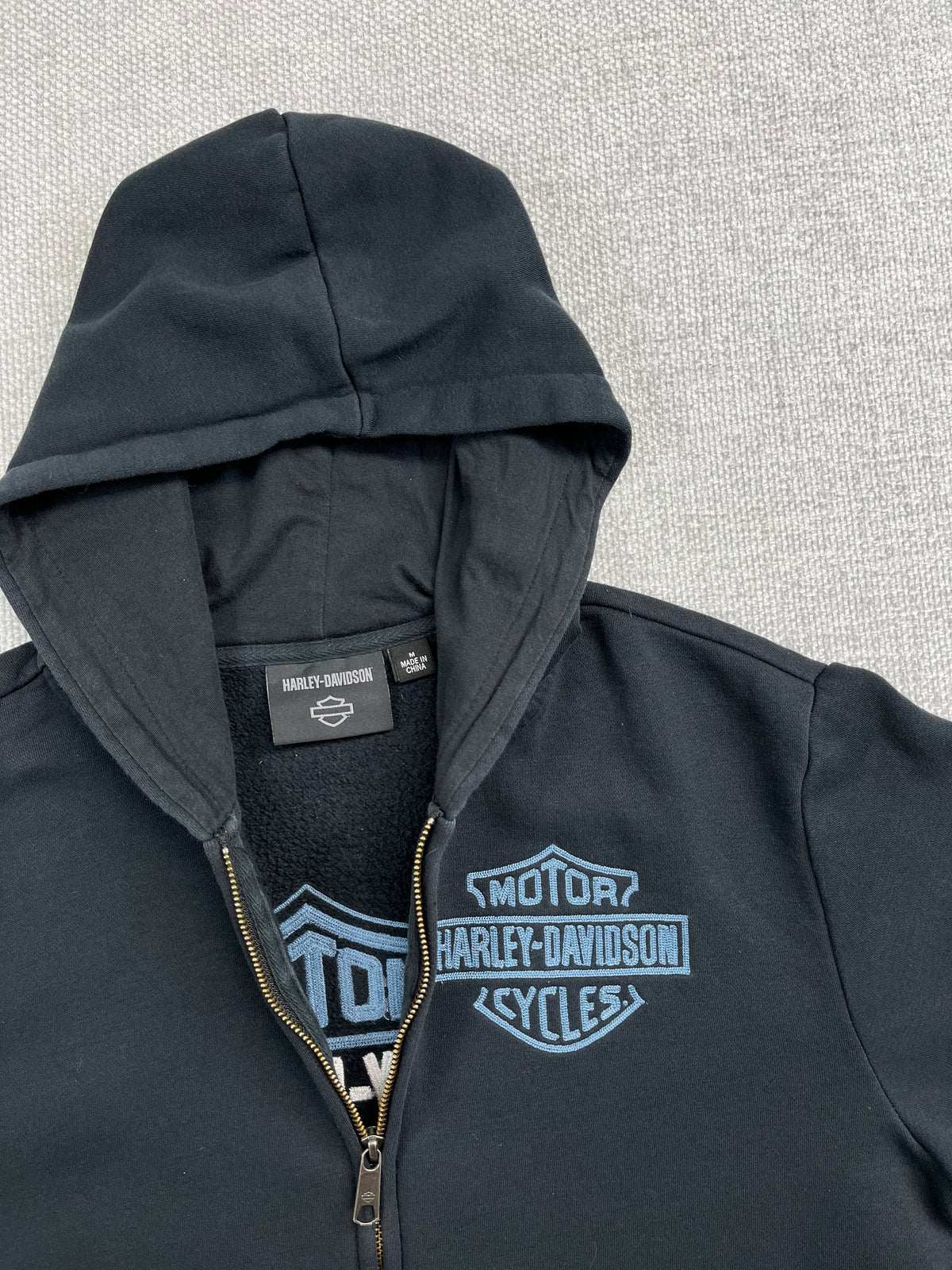 Y2K Harley Davidson Zip Up Hoodie