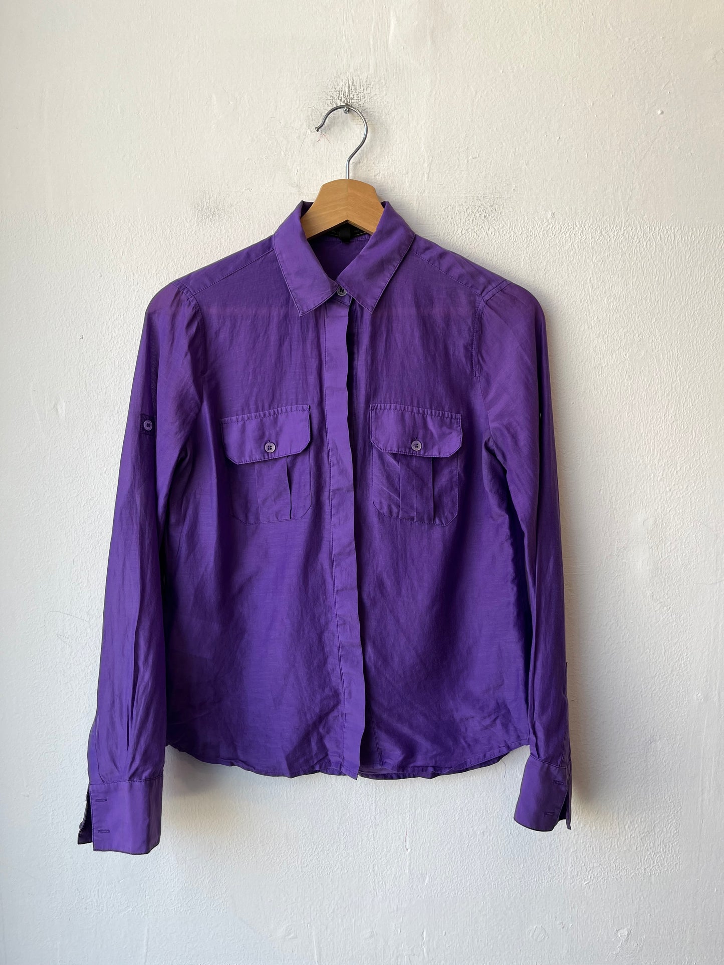 Y2K Purple Button Down Shirt