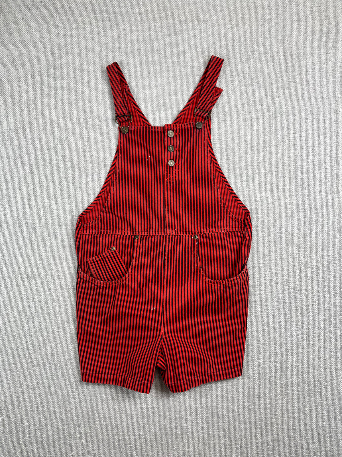 90's Striped Overalls