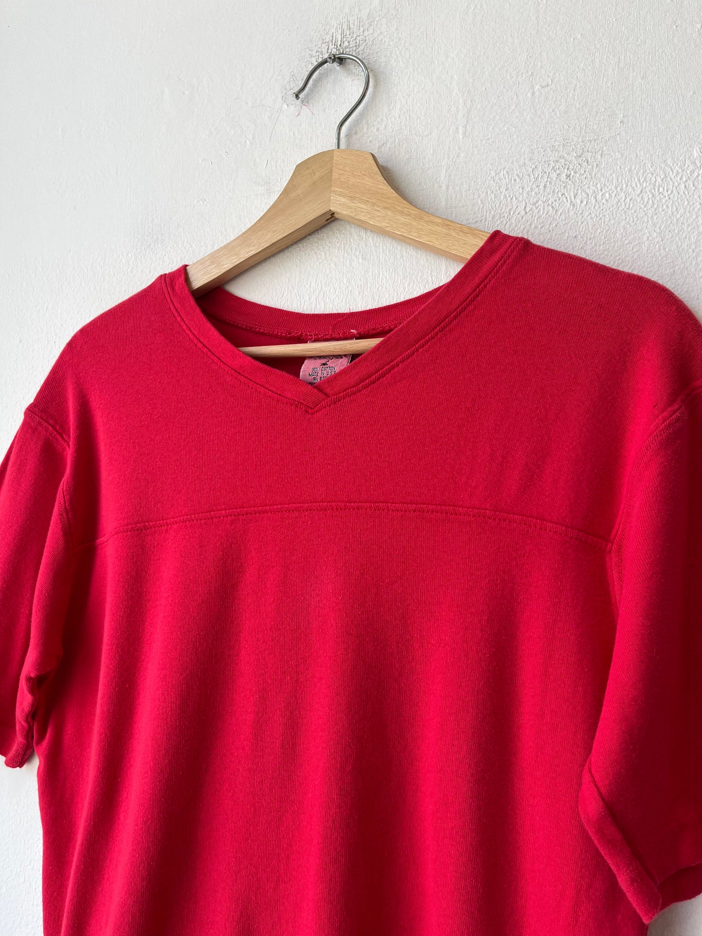 90's Red Cotton Football Shirt